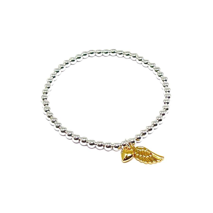 Sophia Angel Wing Charm Bracelet - Gold