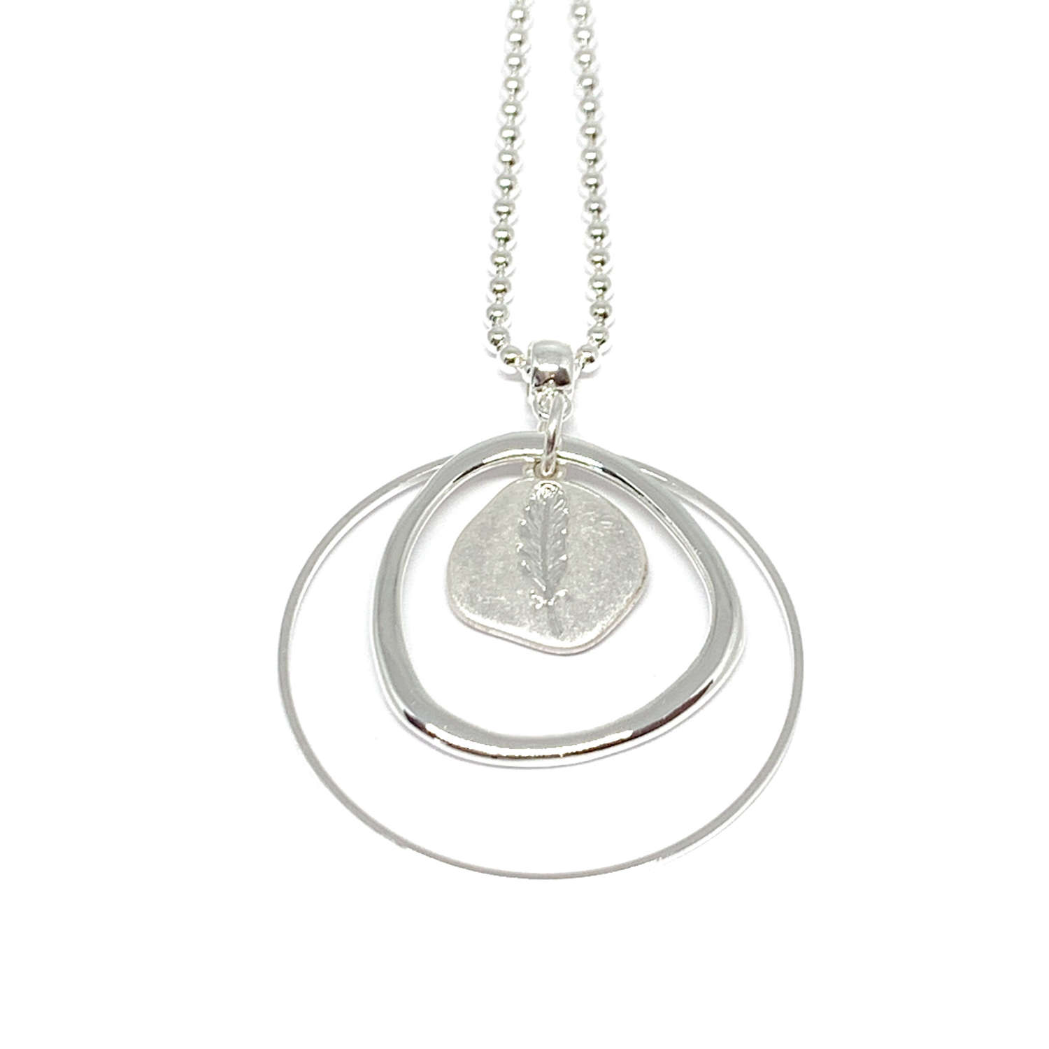 Petra Leaf Necklace - Silver