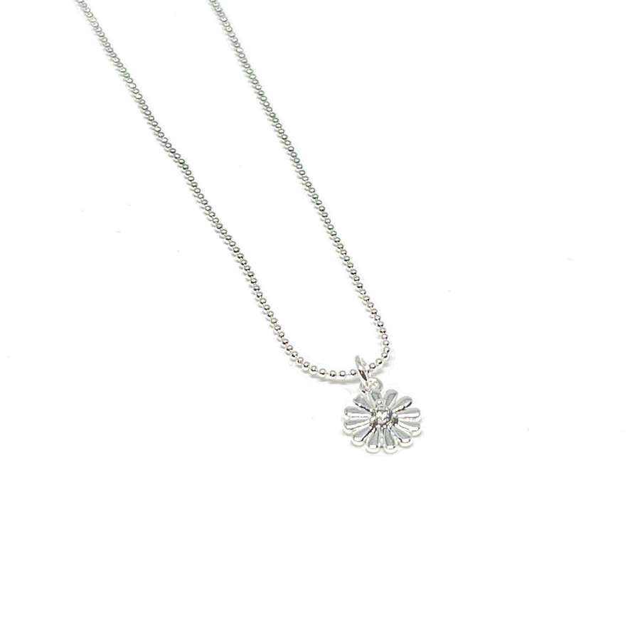 Freya Flower Necklace - Silver