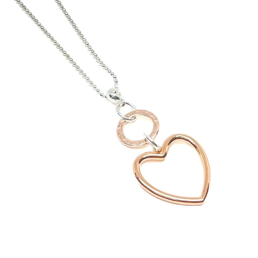 Athena Heart Necklace - Rose Gold