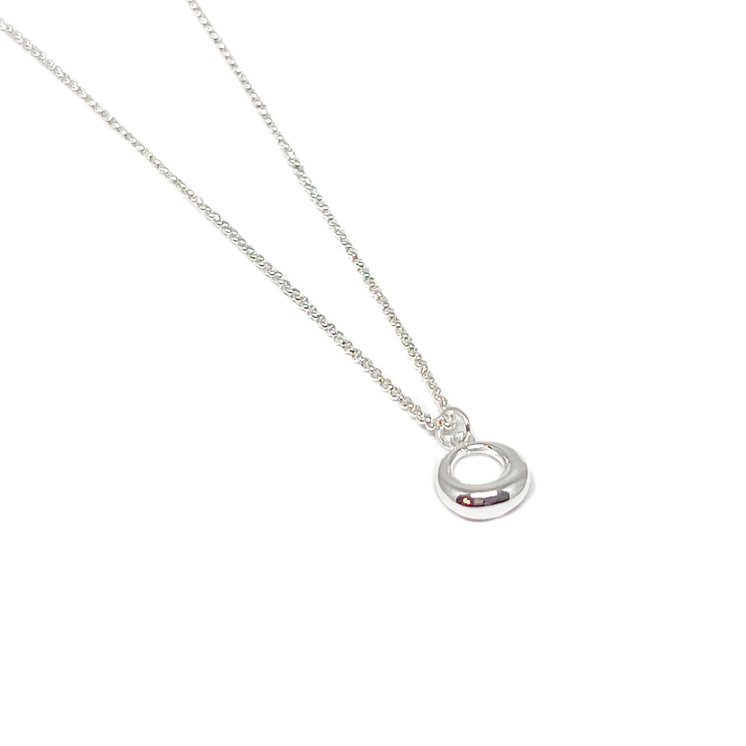 Demi Circle Necklace - Silver