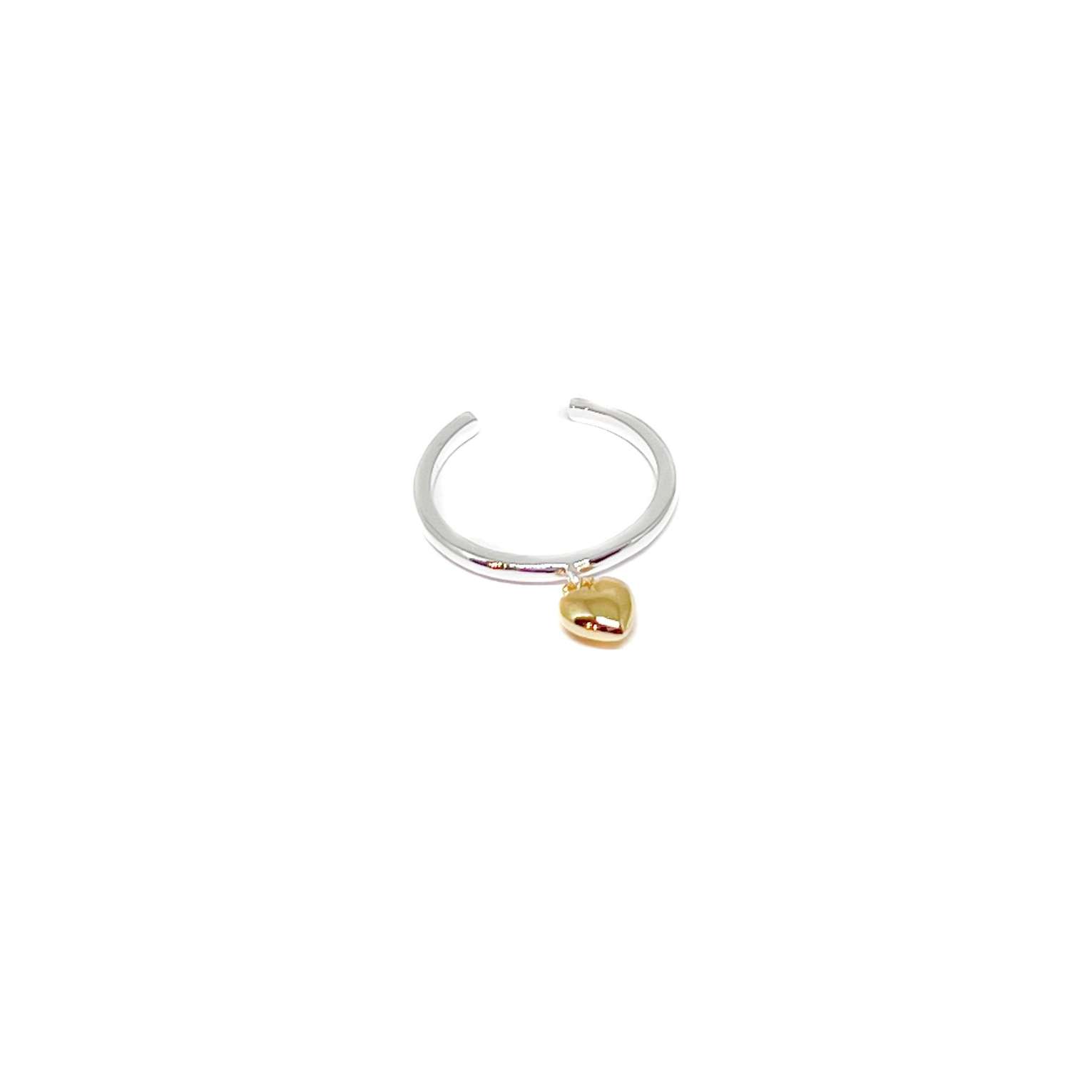 Rachel Heart Charm Ring - Gold
