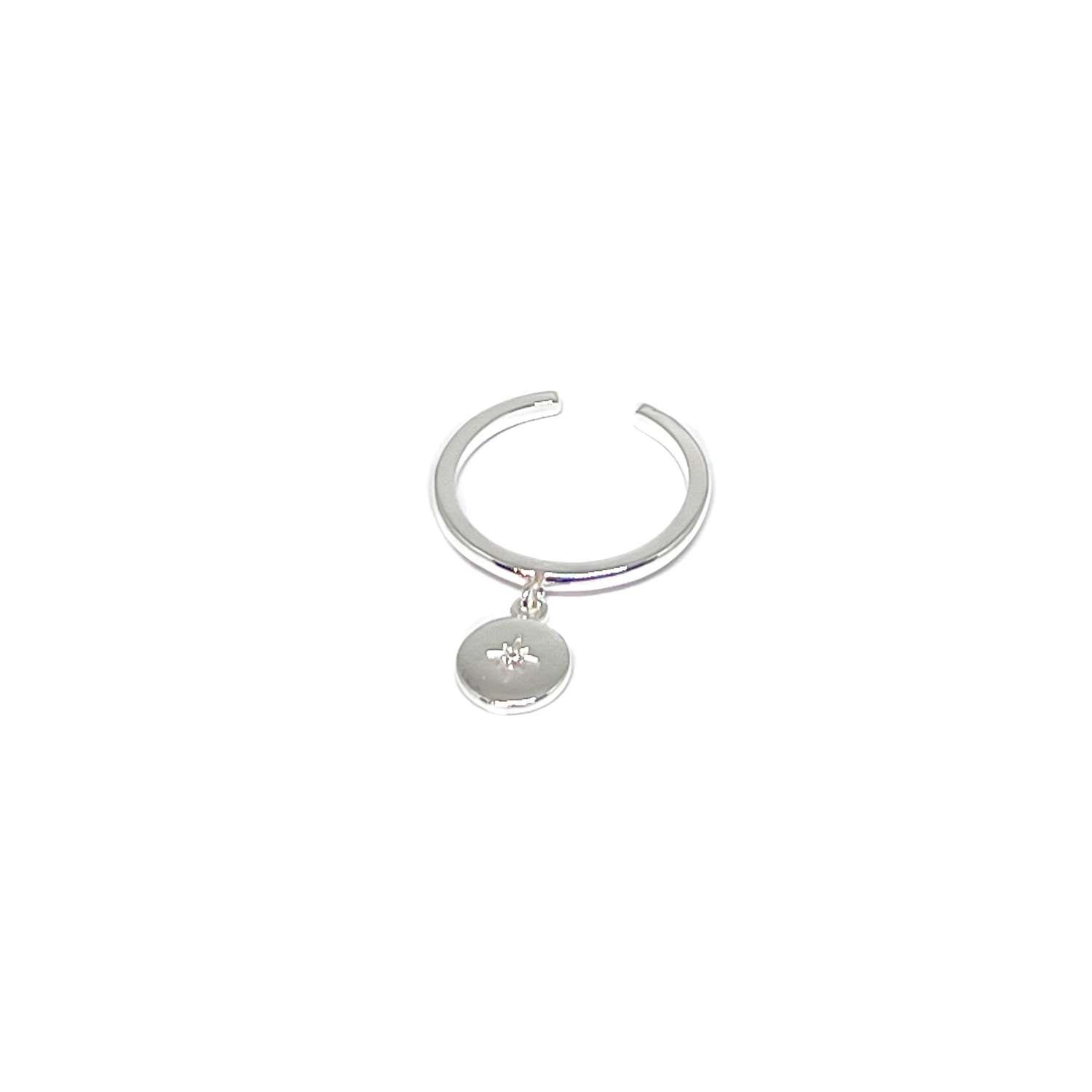 Rachel Disc Charm Ring - Silver
