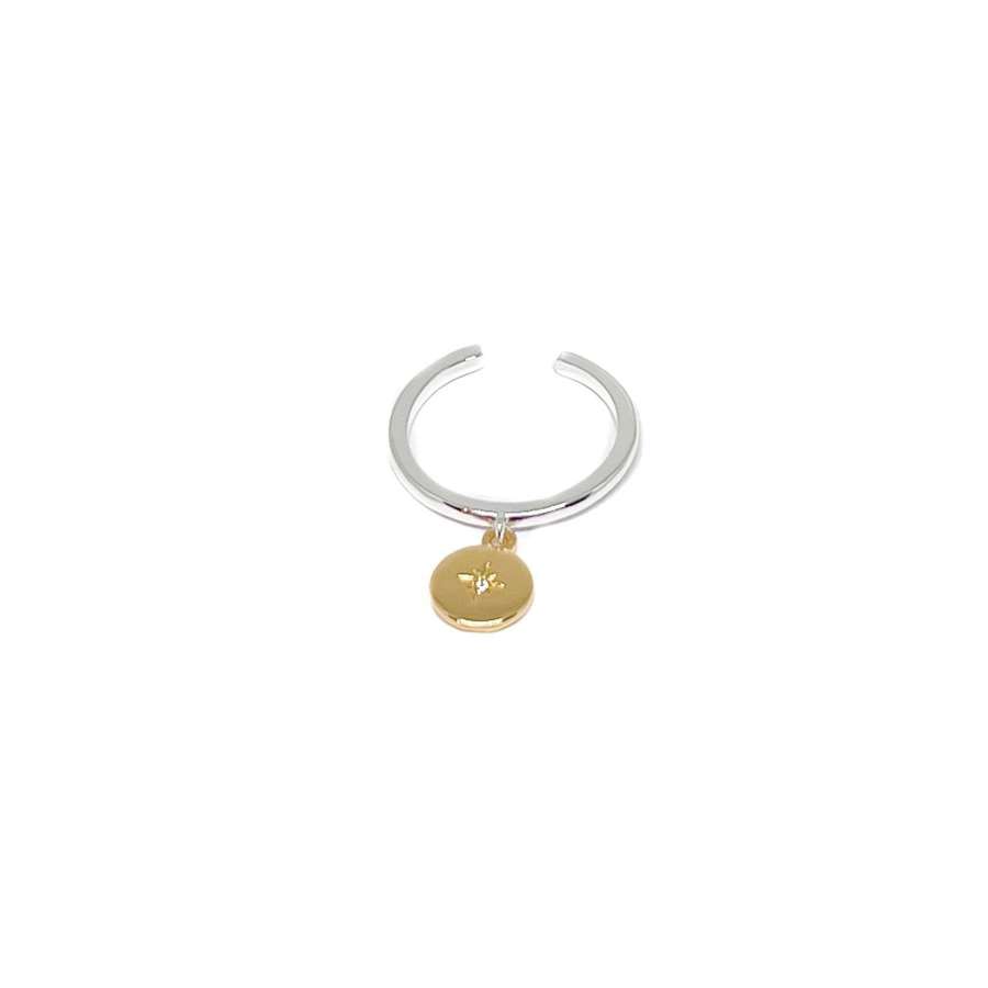 Rachel Disc Charm Ring - Gold