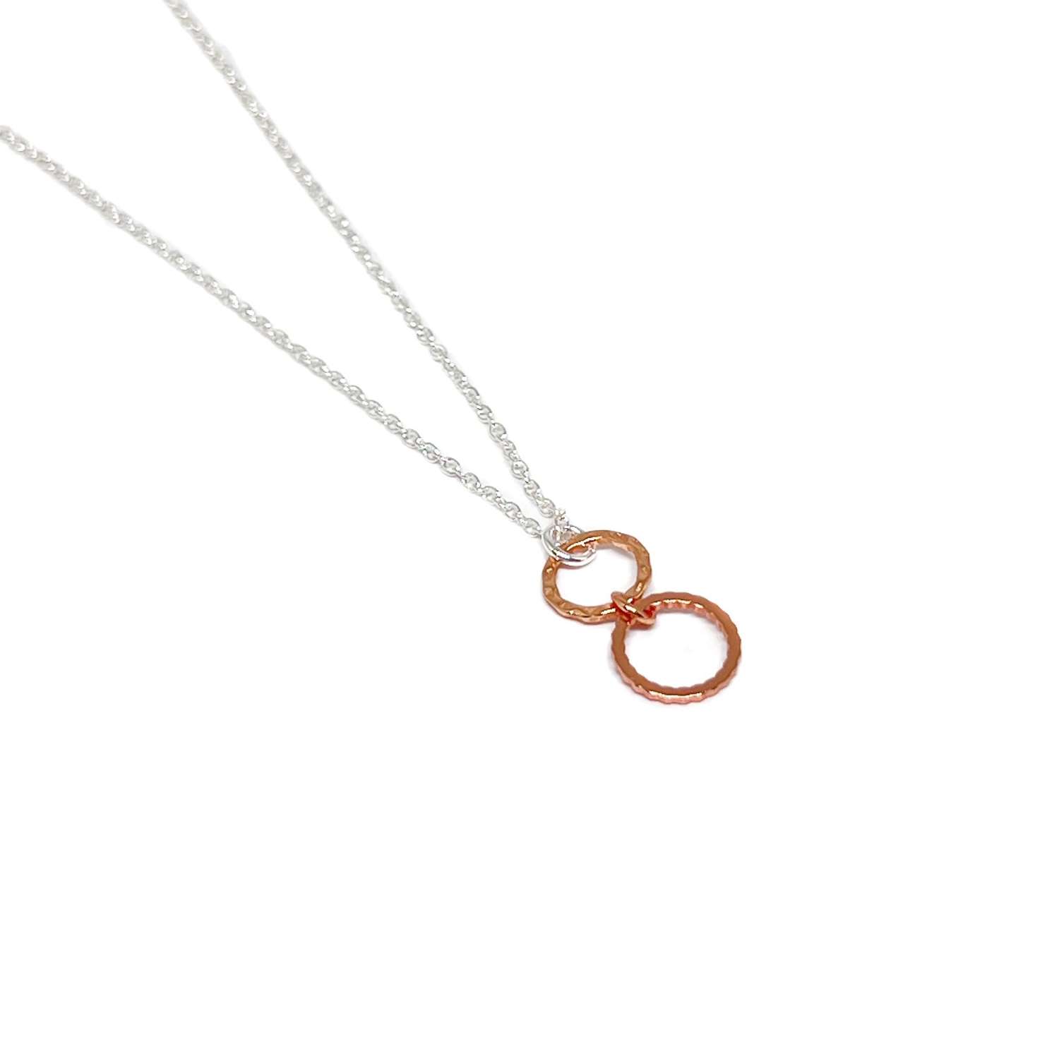 Lena Circle Necklace - Rose Gold