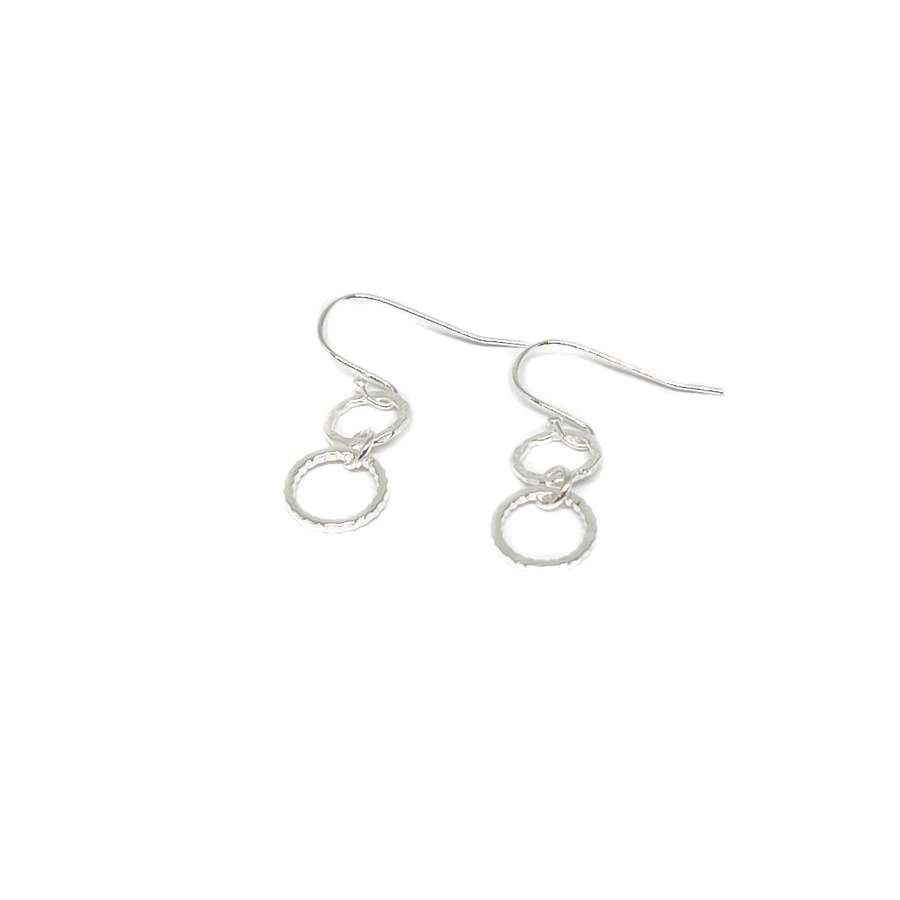 Lena Circle Earrings - Silver