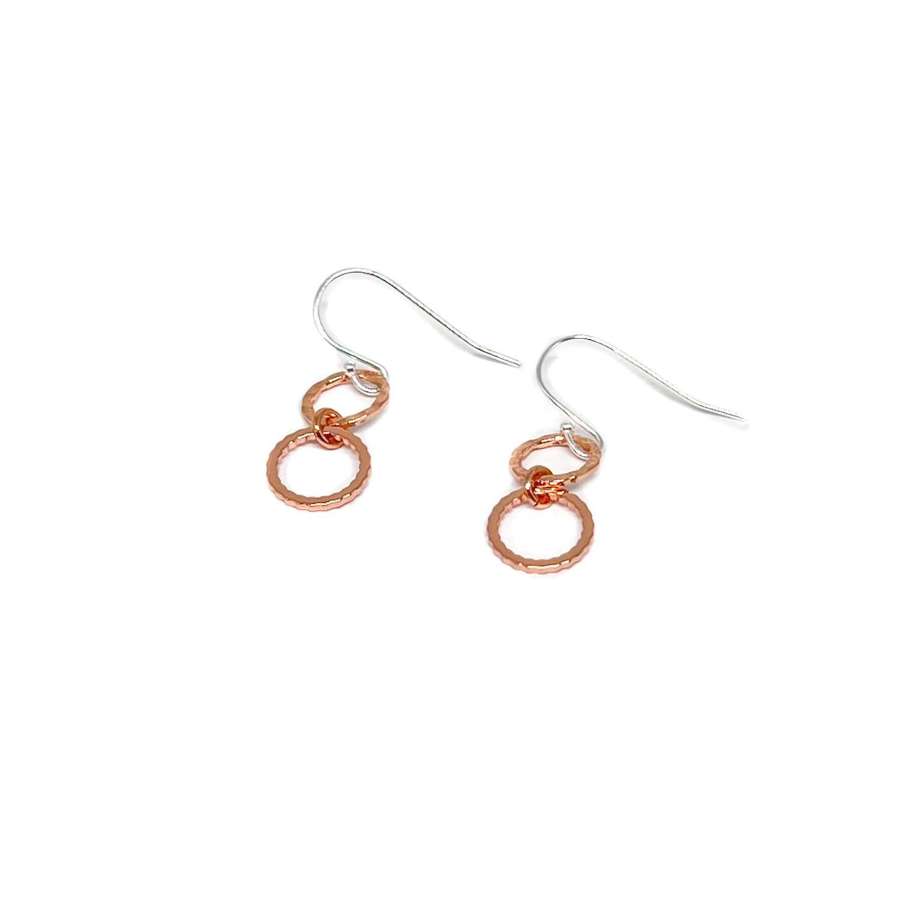 Lena Circle Earrings - Rose Gold