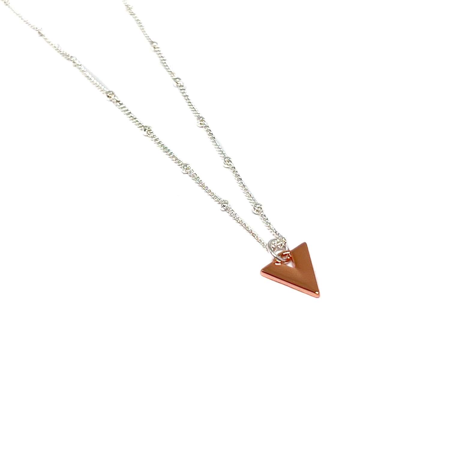 Remi Triangle Necklace - Rose Gold