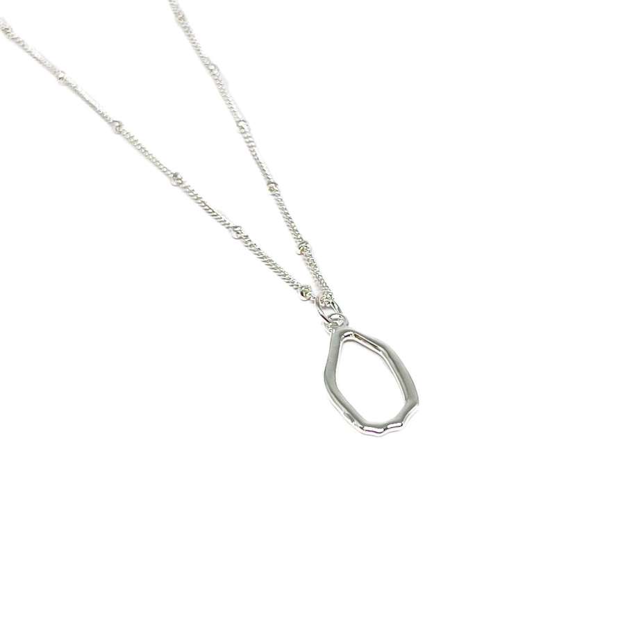 Olea Oval Necklace - Silver