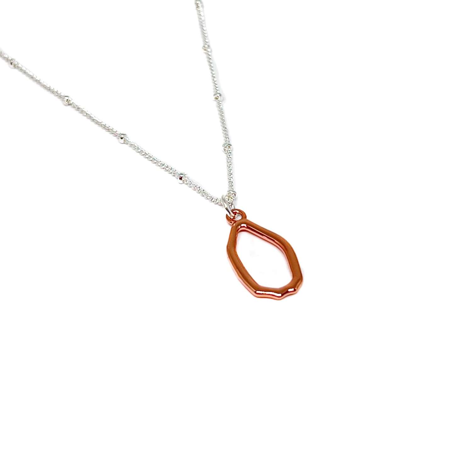 Olea Oval Necklace - Rose Gold