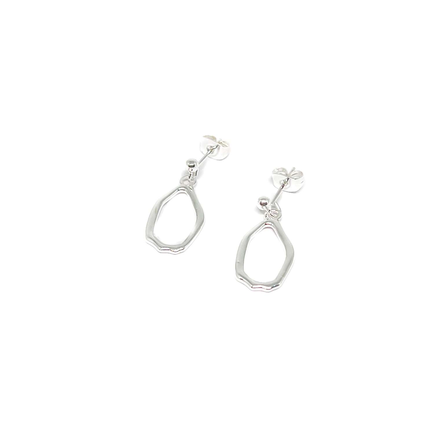 Olea Oval Earrings - Silver