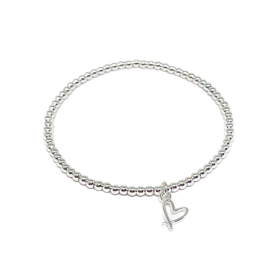 Cora Heart Bracelet - Silver