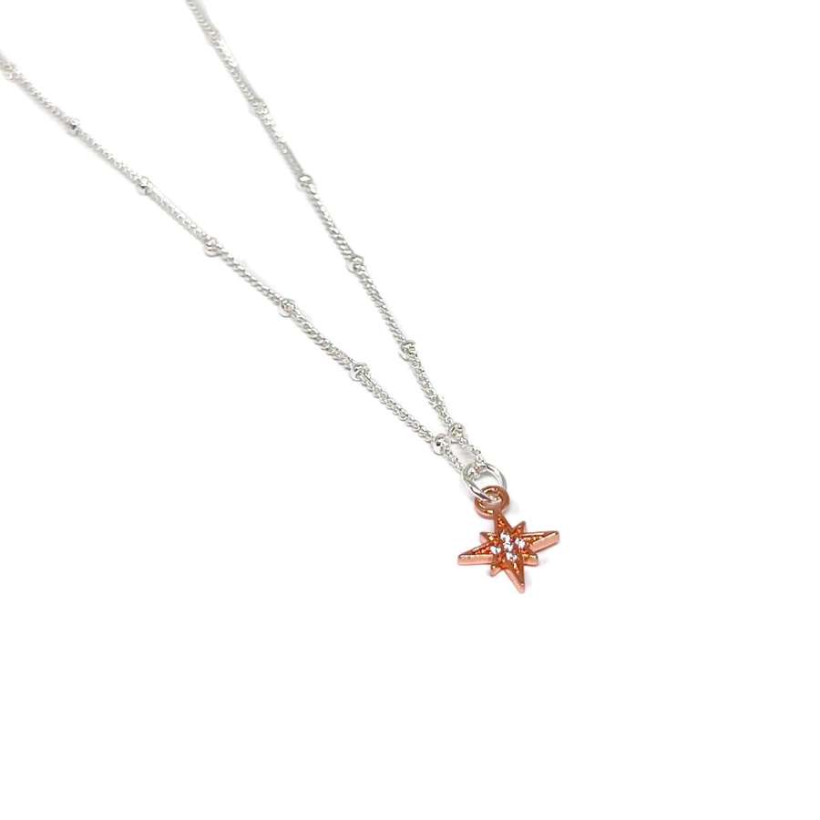 Trista Star Necklace - Rose Gold