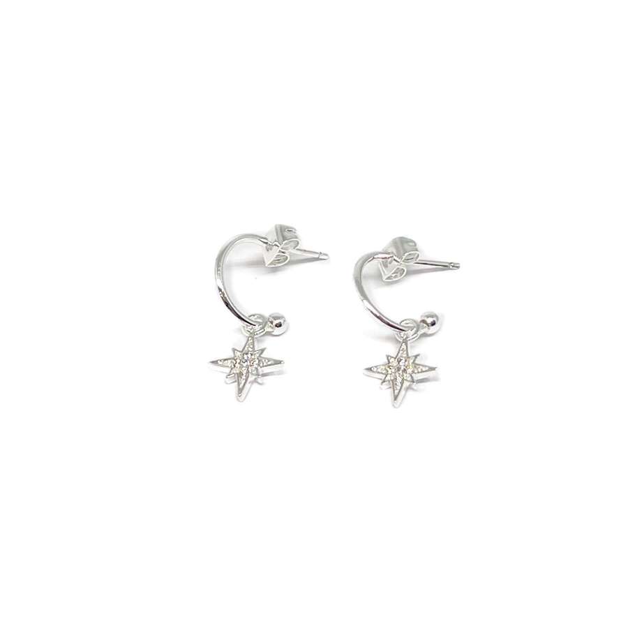 Trista Star Earrings - Silver