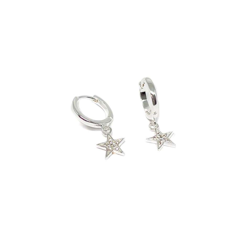 Astrid Star Earrings - Silver