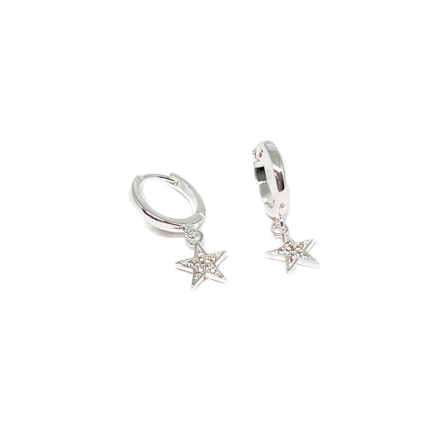Astrid Star Earrings - Silver