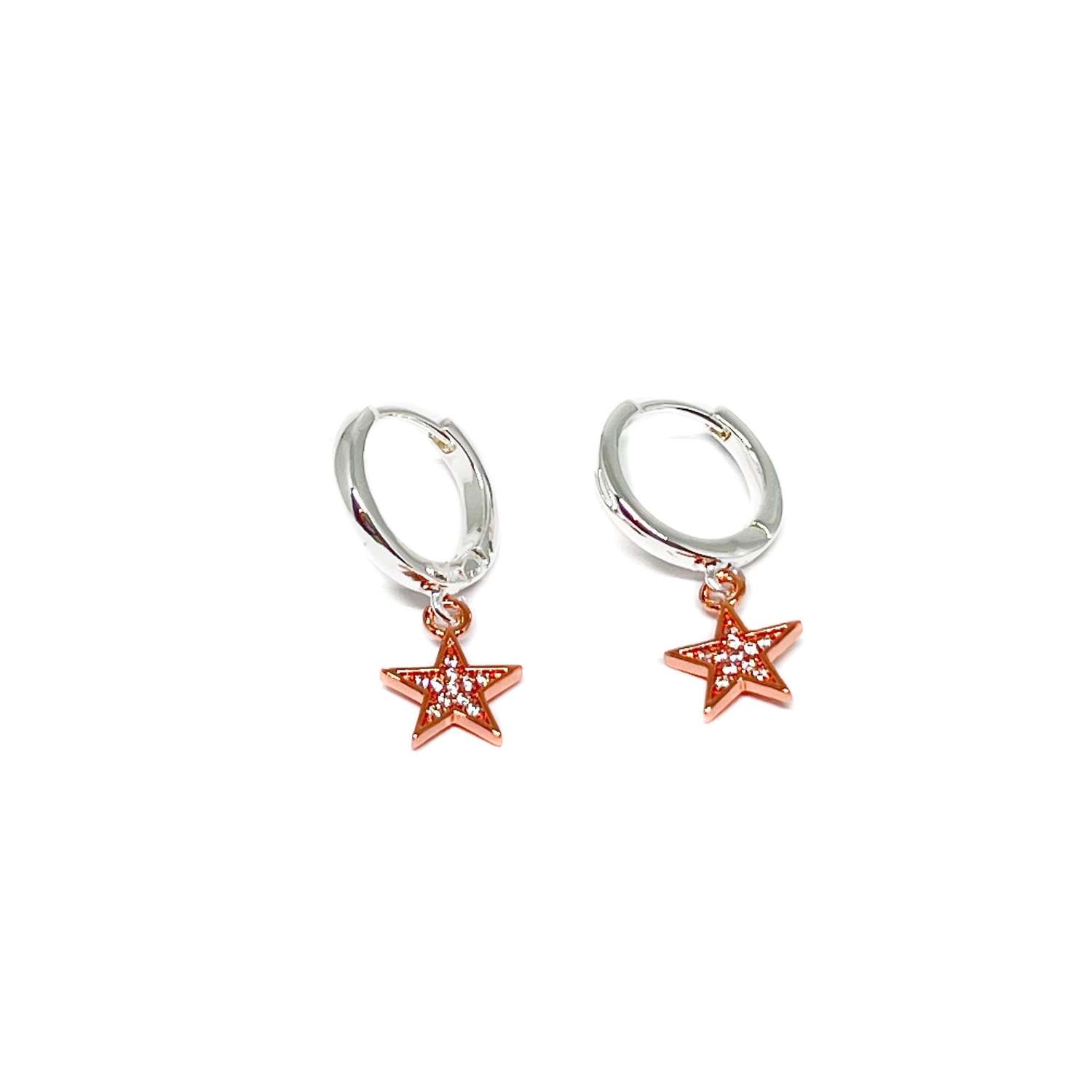 Astrid Star Earrings - Rose Gold