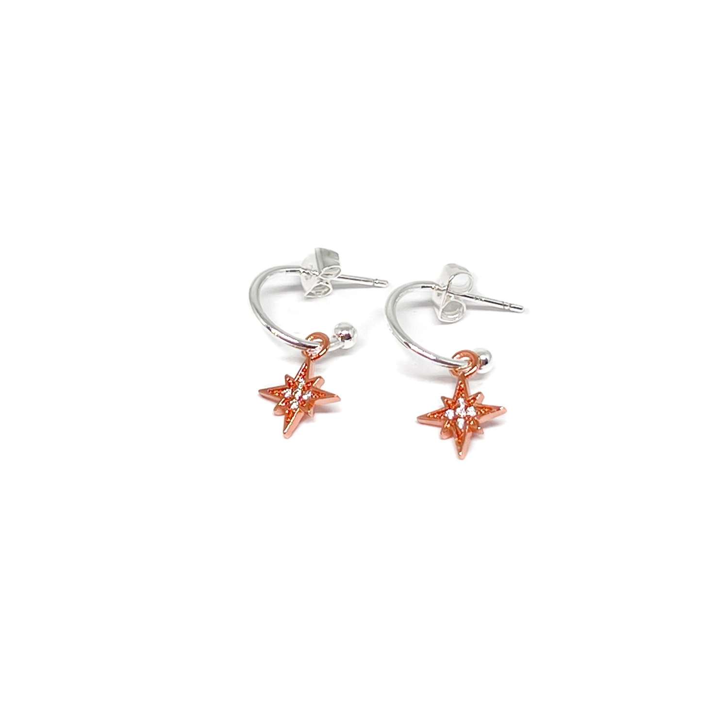 Trista Star Earrings - Rose Gold