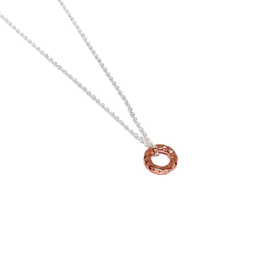 Blake Ring Necklace - Rose Gold