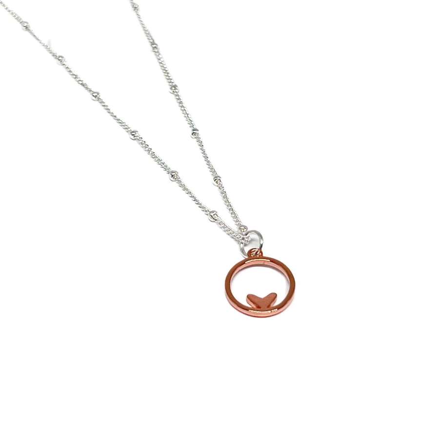 Beau Heart Necklace - Rose Gold