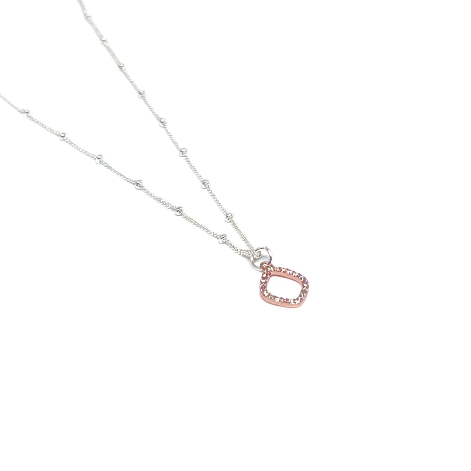Verity Sparkle Necklace - Rose Gold