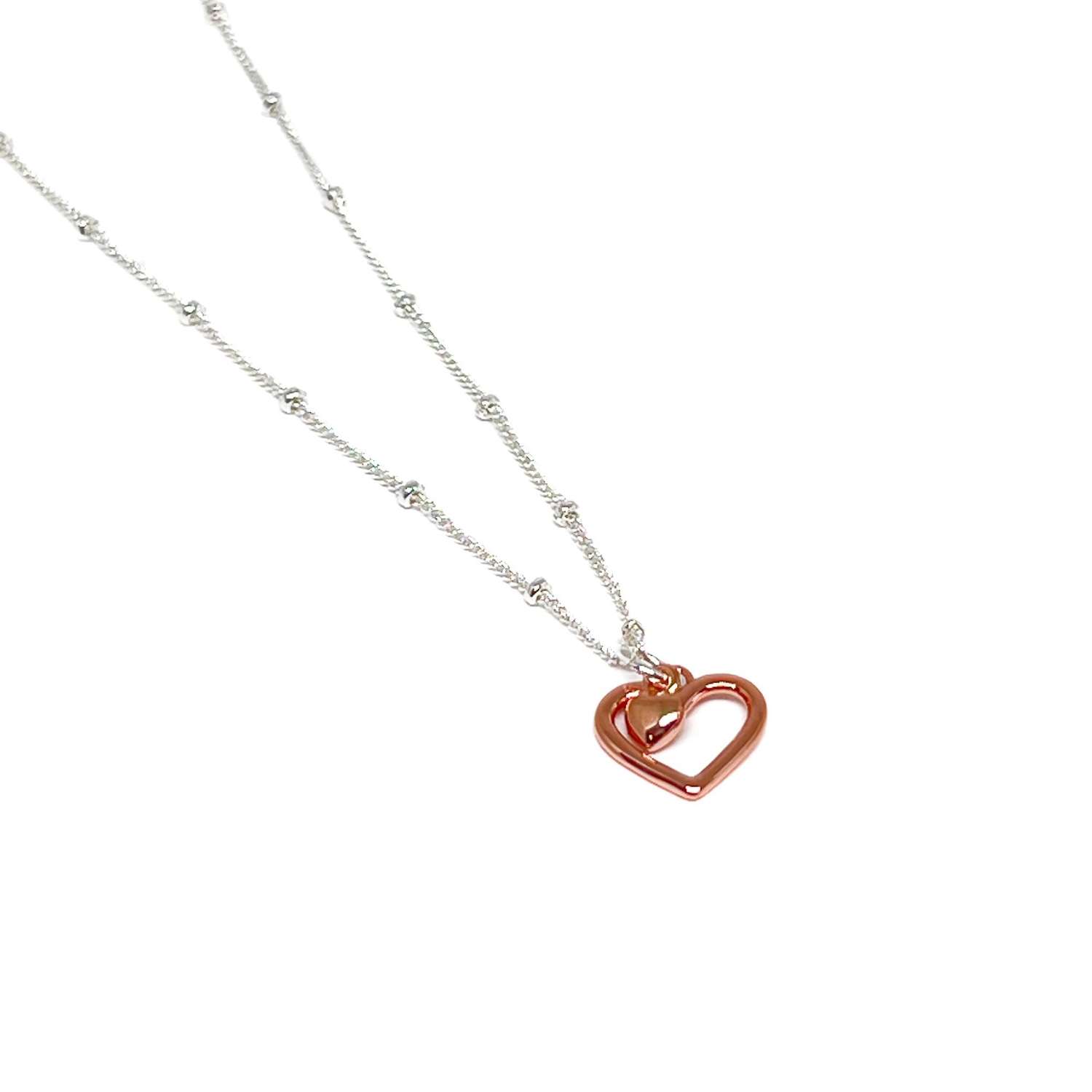 Alba Heart Necklace - Rose Gold