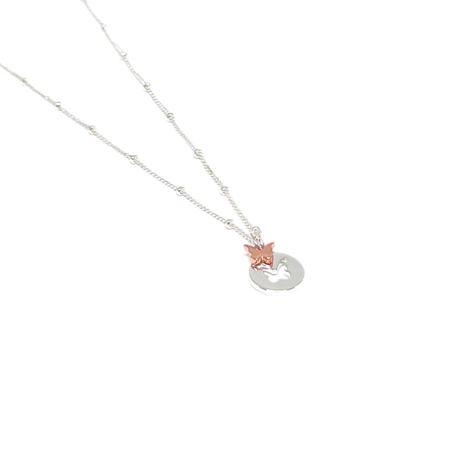 Tula Butterfly Necklace - Rose Gold