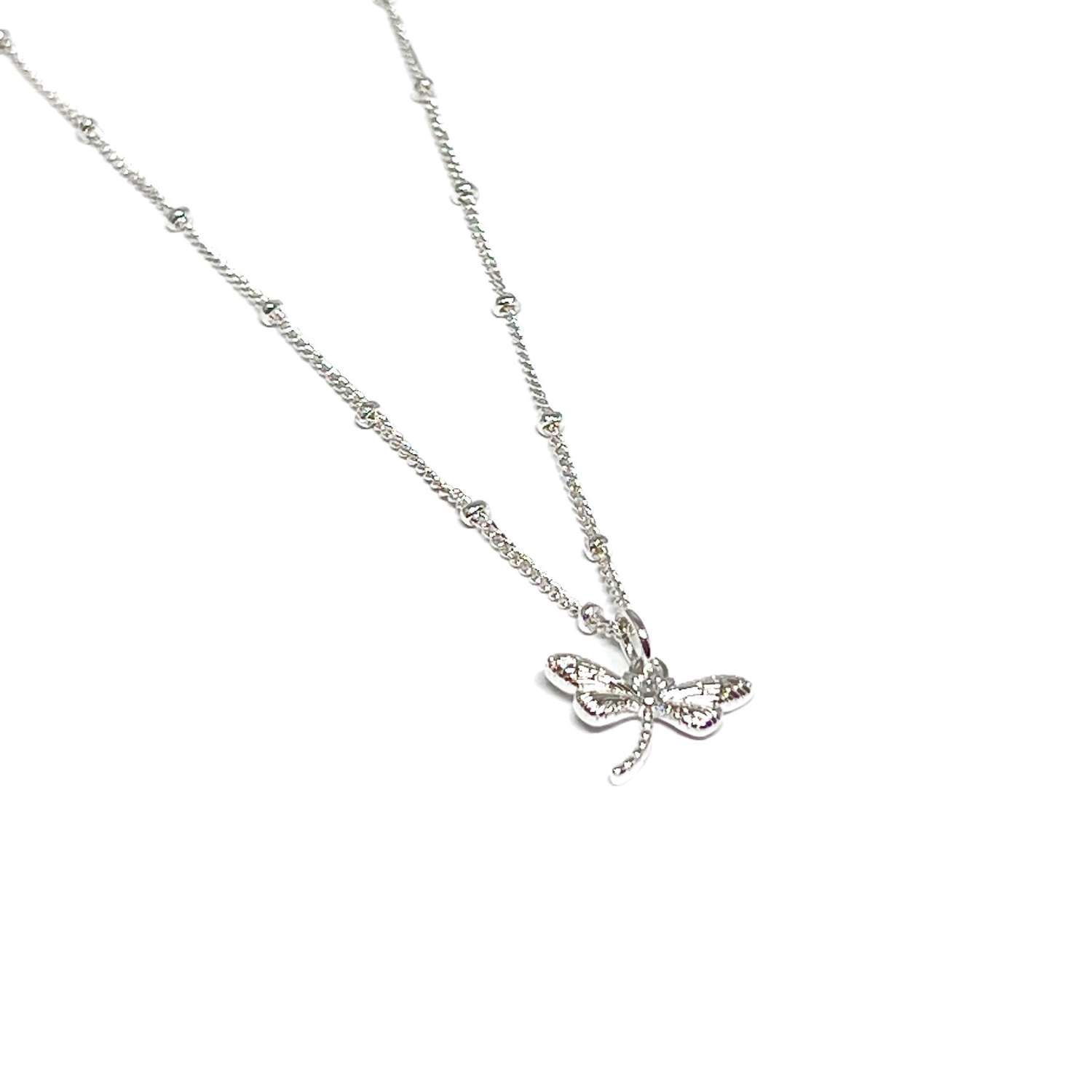Sierra Dragonfly Necklace - Silver