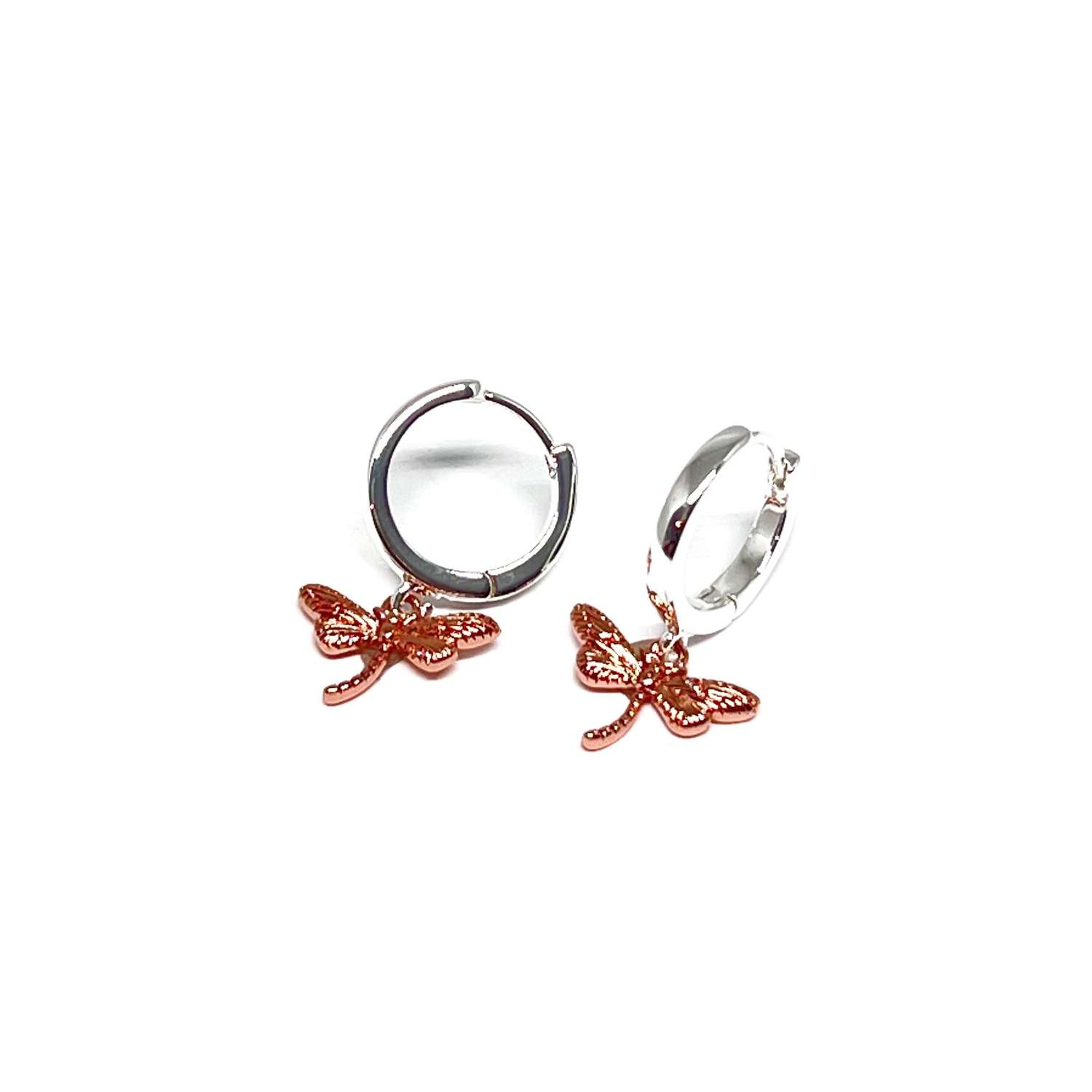 Sierra Dragonfly Earrings - Rose Gold