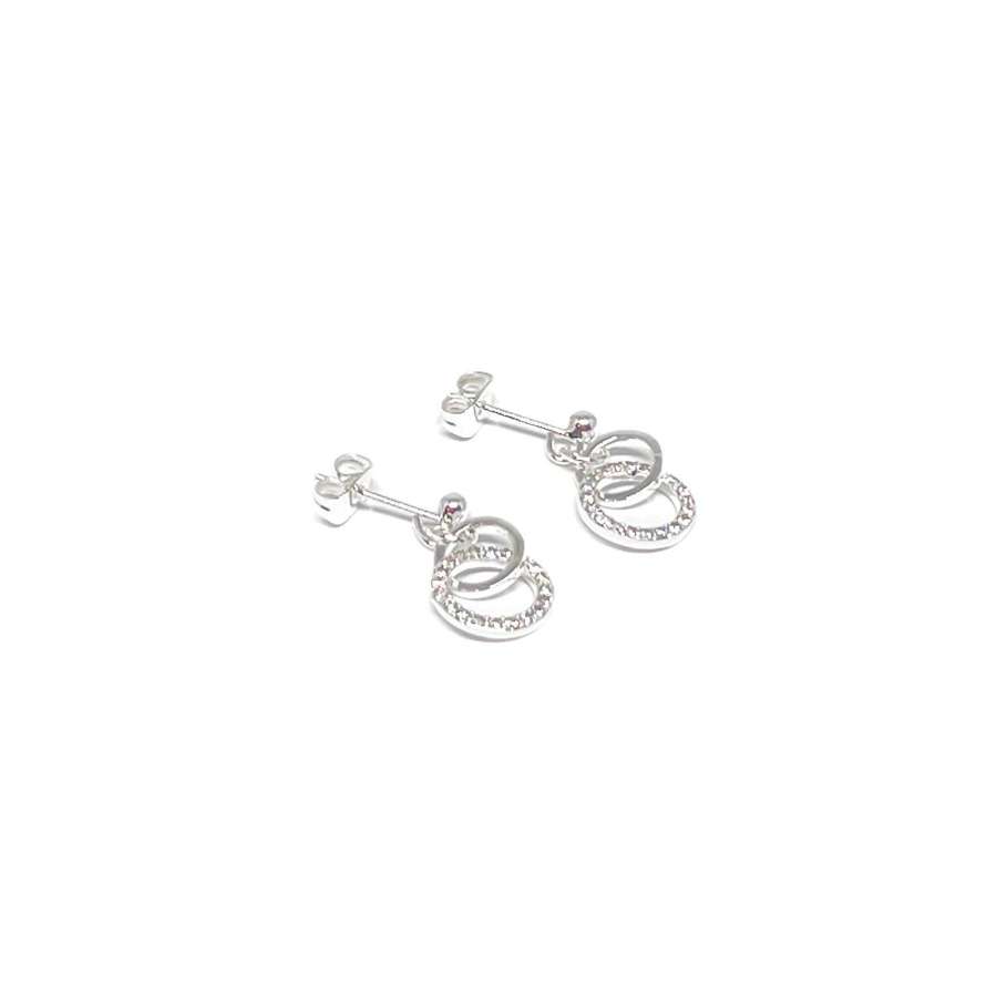 Saskia Link Earrings - Silver