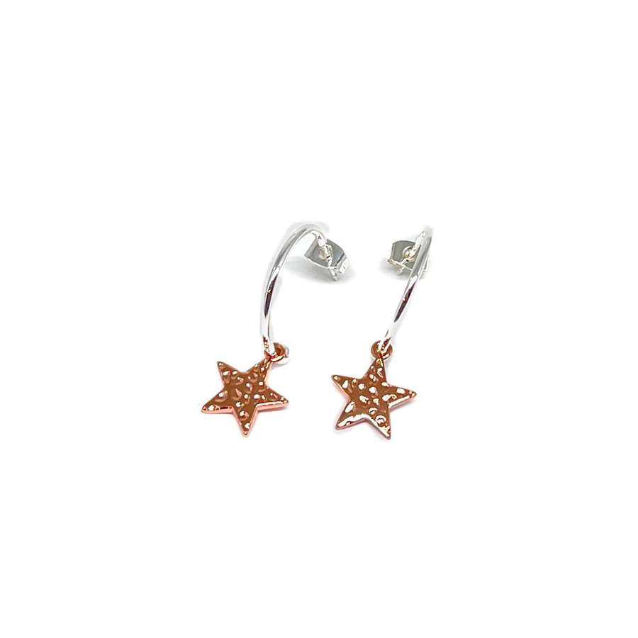 Piper Star Earrings - Rose Gold