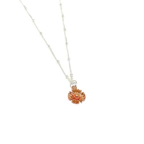 Thalia Daisy Necklace - Rose Gold