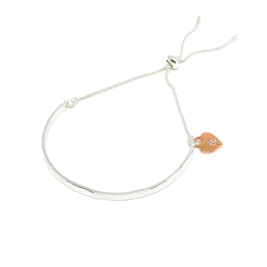 Marnie Heart Slider Bangle - Rose Gold