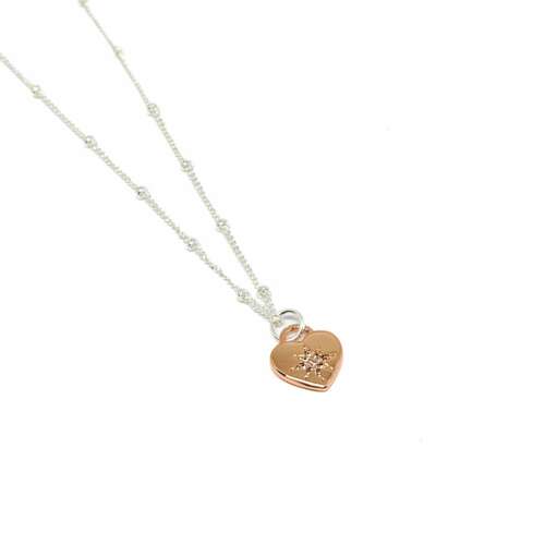 Marnie Heart Necklace - Rose Gold