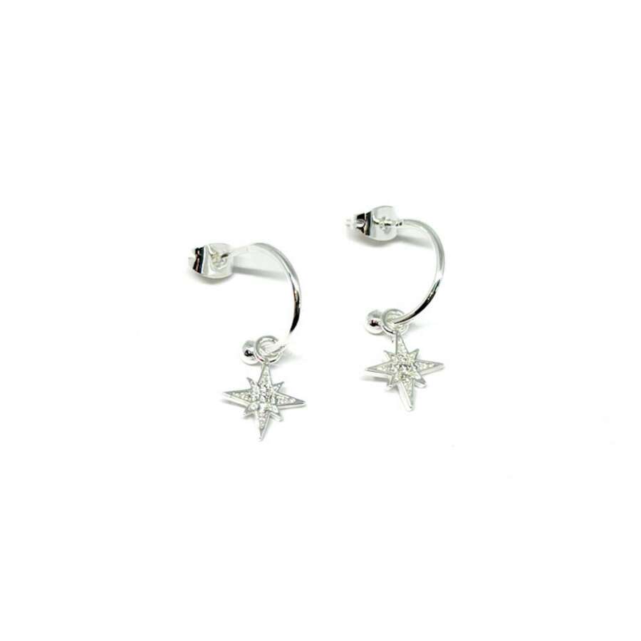 Trista Star Earrings - Silver