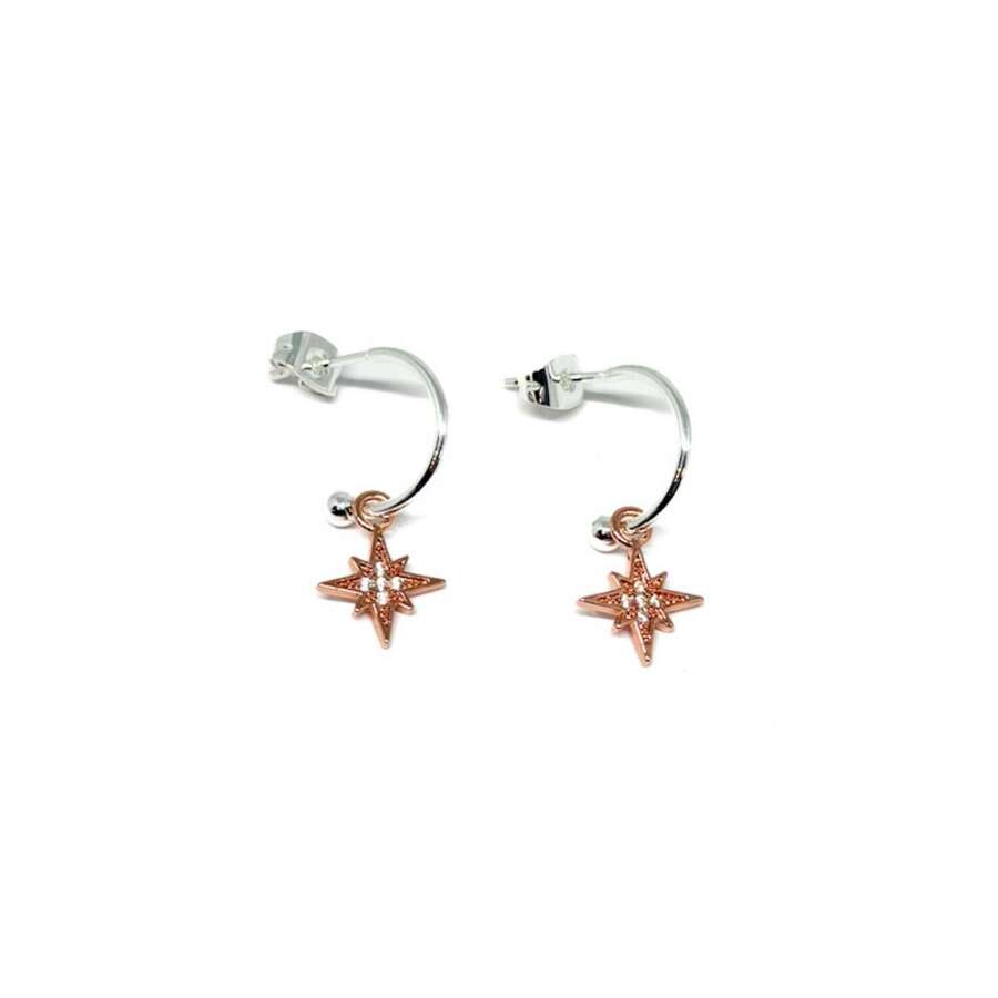 Trista Star Earrings - Rose Gold