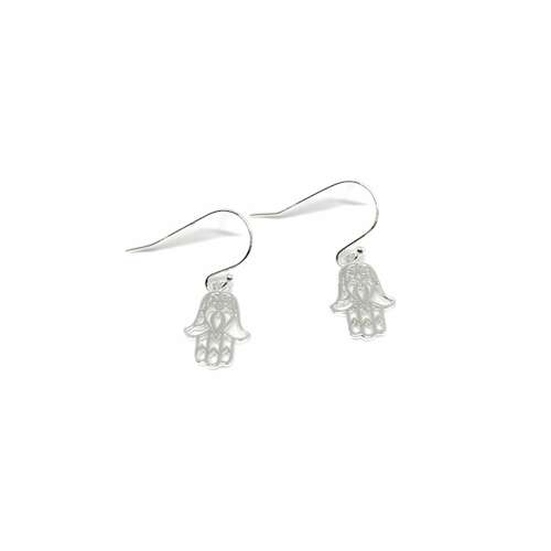 Ansel Hamsa Earrings - Silver