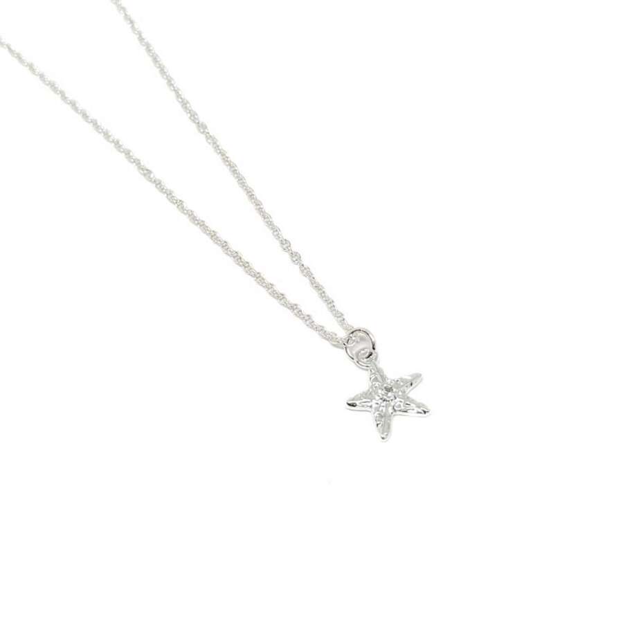 Riven Starfish Necklace - Silver