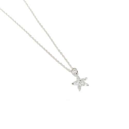 Riven Starfish Necklace - Silver