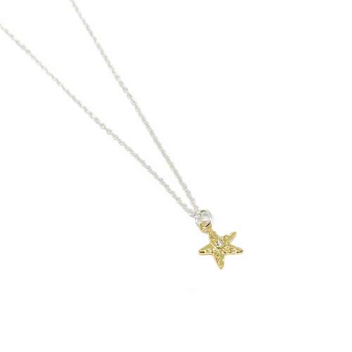 Riven Starfish Necklace - Gold