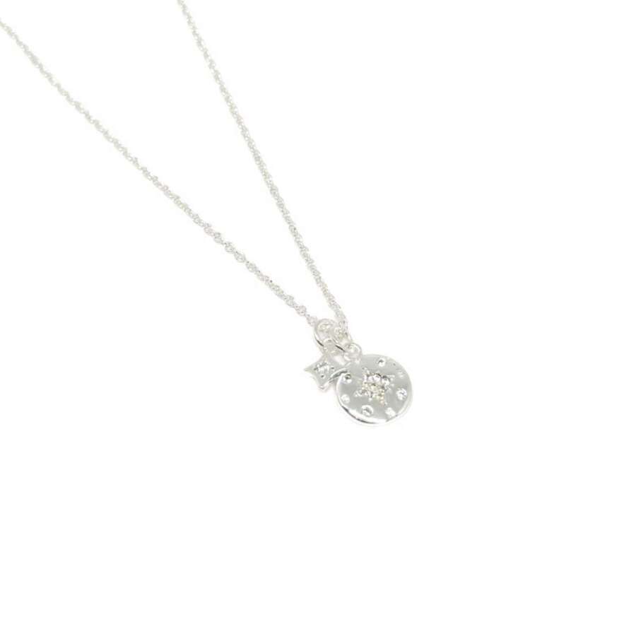 Vivia Compass Necklace - Silver