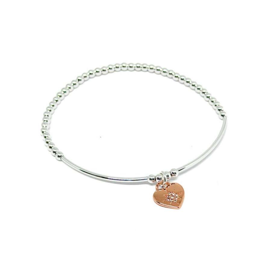 Marnie Heart Bracelet - Rose Gold