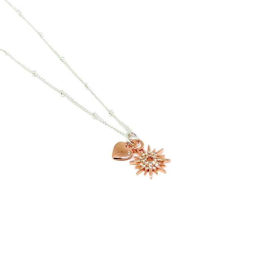 Iris Sun Necklace - Rose Gold