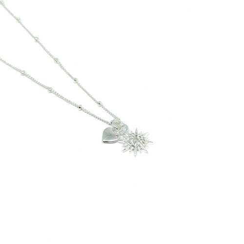 Iris Sun Necklace - Silver