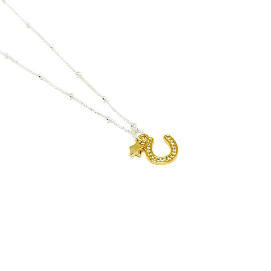 Farrah Horse Shoe Necklace - Gold
