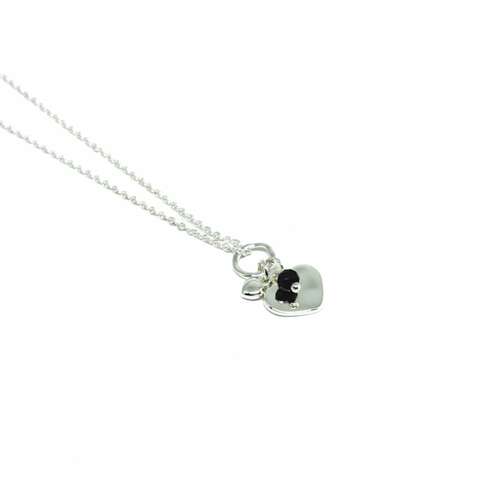 Tivoli Heart Necklace - Charcoal