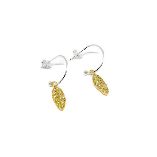 Lilou Feather Earrings - Gold
