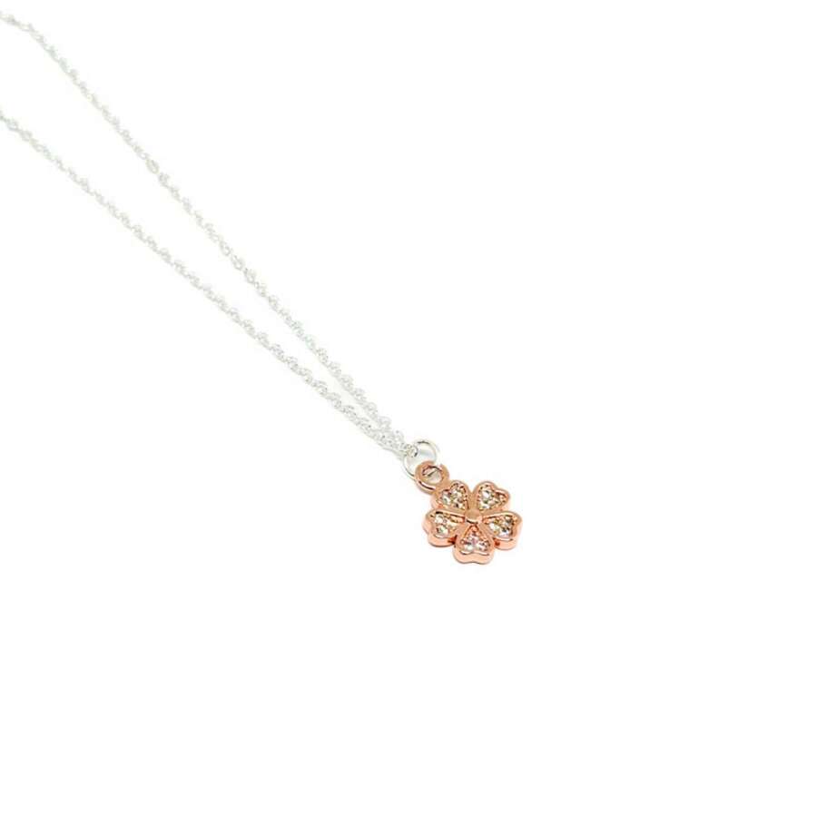 Giselle Flower Necklace - Rose Gold