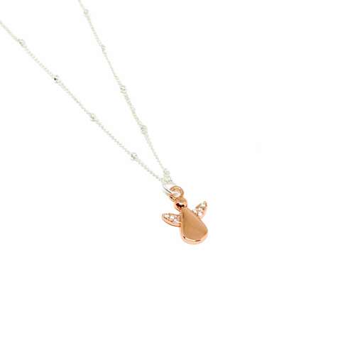 Blyss Angel Necklace - Rose Gold