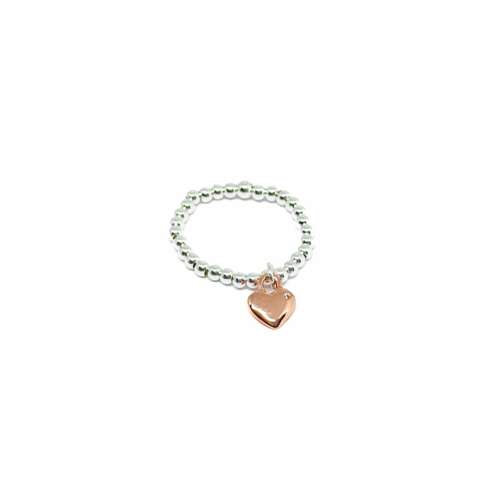 Rachel Flat Heart Ring - Rose Gold
